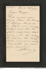 Nachlass Franz Steindachner, Brief von Alberto Perugia an Franz Steindachner (20.01.1881), Inv.Nr. 392.02, Seite 1